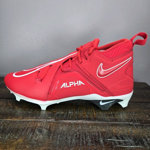 NEW Nike Alpha Menace Pro 3 Mens Size 12 Cleats University Red White CT6649-616 main image 9